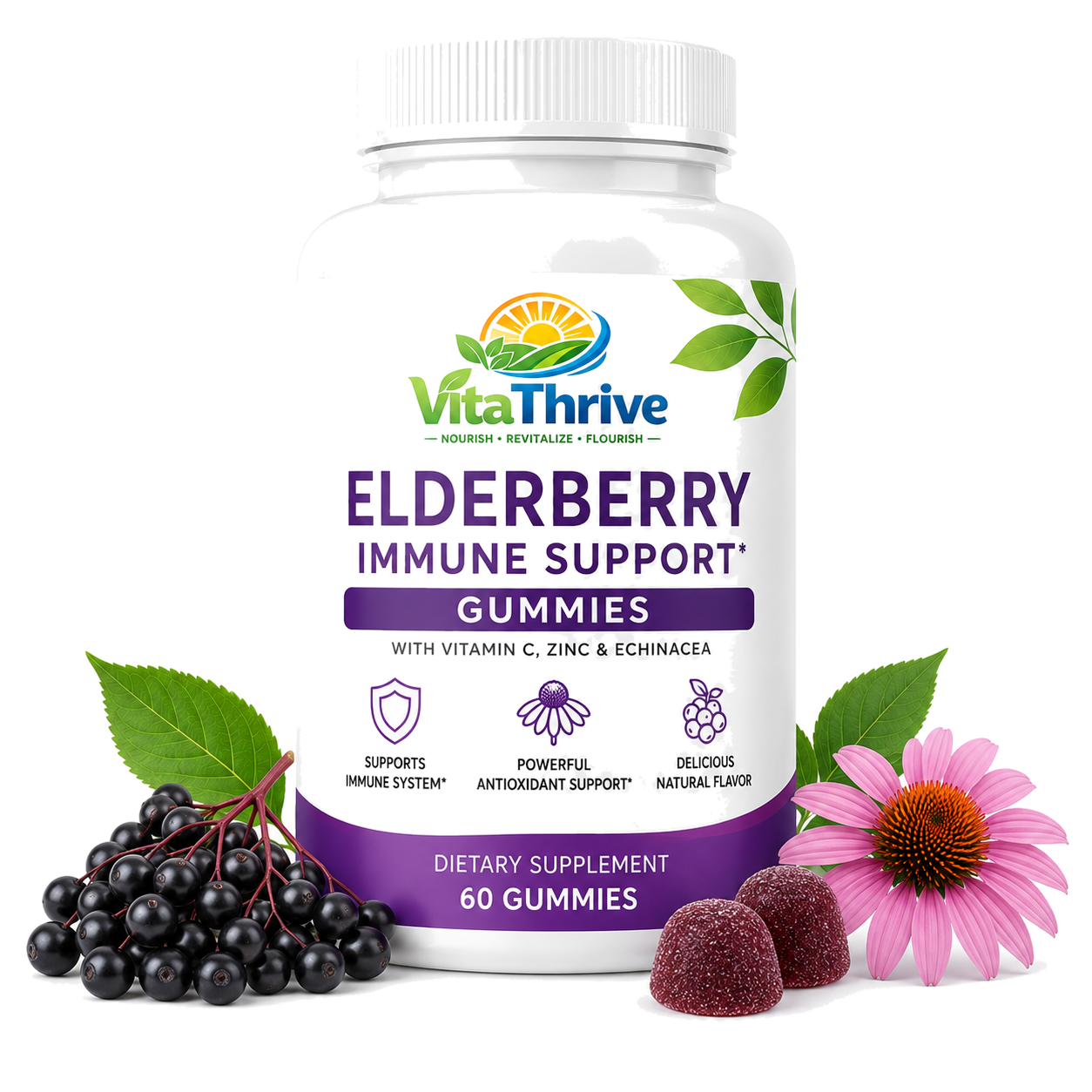 VitaThrive Elderberry Gummies bottle